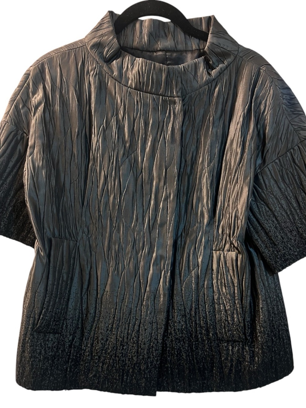 BCBG Haya Pewter Metallic Double-Breasted Blazer / NEW with tags / S